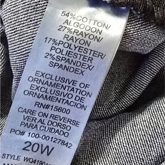 Democracy Abtechnology Booty Lift Straight Leg Classic Blue Women's Jeans 20 W - Picture 8 of 9